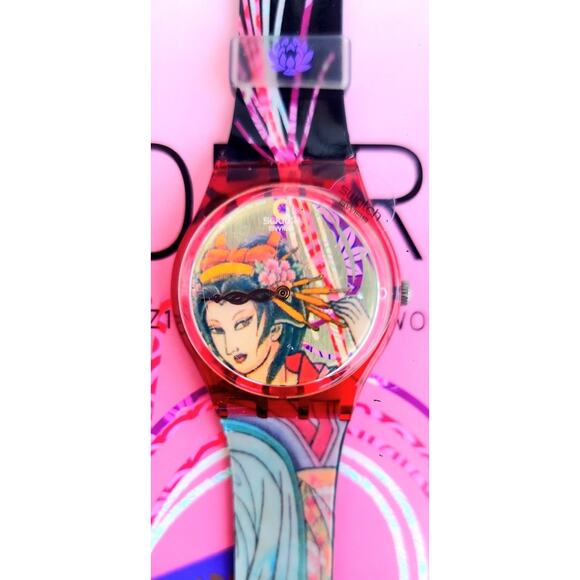 Swatch Watch BEAUTIFUL WOMEN Club Art GZ196 Rare numbered edition Swiss Quartz - Picture 3 of 11